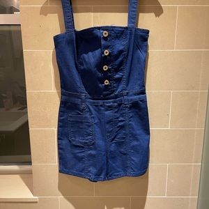 Jean short romper